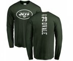 New York Jets #79 Brent Qvale Green Backer Long Sleeve T-Shirt
