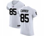 Oakland Raiders #85 Derek Carrier White Vapor Untouchable Elite Player Football Jersey
