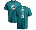 Miami Dolphins #93 Akeem Spence Aqua Green Backer T-Shirt