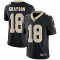 New Orleans Saints #18 Garrett Grayson Black Team Color Vapor Untouchable Limited Player NFL Jersey