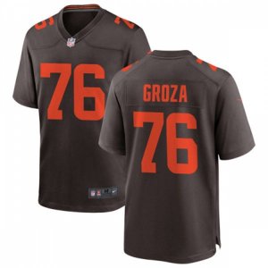 Cleveland Browns Retired Player #76 Lou Groza Nike Brown Alternate Player Vapor Limited Jersey