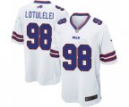 Buffalo Bills #98 Star Lotulelei Game White Football Jersey