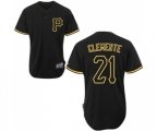 Pittsburgh Pirates #21 Roberto Clemente Replica Black Fashion Baseball Jersey
