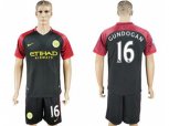 Manchester City #16 Gundogan Away Soccer Club Jersey