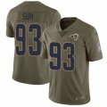 Los Angeles Rams #93 Ndamukong Suh Limited Olive 2017 Salute to Service NFL Jersey