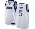 Dallas Mavericks #5 Jason Kidd Swingman White Basketball Jersey - Association Edition