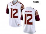 2016 Youth Florida State Seminoles Deondre Francois #12 College Football Jersey - White
