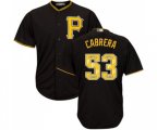 Pittsburgh Pirates #53 Melky Cabrera Authentic Black Team Logo Fashion Cool Base Baseball Jersey