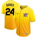 Nike Pittsburgh Pirates #24 Barry Bonds Yellow Drift Fashion MLB Jersey