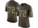 New York Jets #72 Brandon Shell Limited Green Salute to Service NFL Jersey