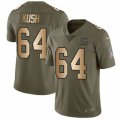 Chicago Bears #64 Eric Kush Limited Olive Gold 2017 Salute to Service NFL Jersey