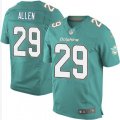 Miami Dolphins #29 Nate Allen Elite Aqua Green Team Color NFL Jersey