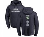 Seattle Seahawks #97 Poona Ford Navy Blue Backer Pullover Hoodie