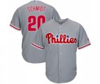 Philadelphia Phillies #20 Mike Schmidt Replica Grey Road Cool Base Baseball Jersey