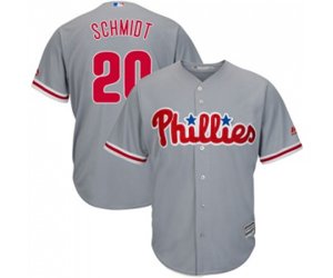 Philadelphia Phillies #20 Mike Schmidt Replica Grey Road Cool Base Baseball Jersey