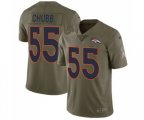 Denver Broncos #55 Bradley Chubb Limited Olive 2017 Salute to Service Football Jersey