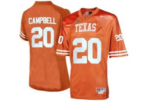 Men\'s Texas Longhorns Earl Campbell #20 College Football Throwback Jersey - Burnt Orange