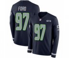 Seattle Seahawks #97 Poona Ford Limited Navy Blue Therma Long Sleeve Football Jersey