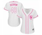 Women's New York Mets #48 Jacob deGrom Authentic White Fashion Cool Base Baseball Jersey