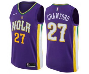 New Orleans Pelicans #27 Jordan Crawford Swingman Purple NBA Jersey - City Edition