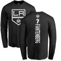 Los Angeles Kings #7 Oscar Fantenberg Black Backer Long Sleeve T-Shirt