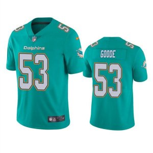 Miami Dolphins #53 Cameron Goode Aqua Vapor Untouchable Limited Stitched Football Jersey