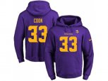 Minnesota Vikings #33 Dalvin Cook Purple(Gold No.) Name & Number Pullover NFL Hoodie