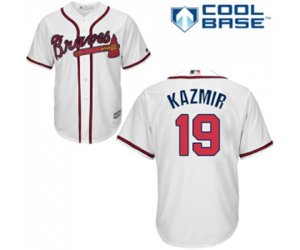 Atlanta Braves #19 Scott Kazmir Replica White Home Cool Base Baseball Jersey