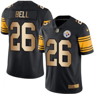 Pittsburgh Steelers #26 Le\'Veon Bell Limited Black Gold Rush NFL Jersey