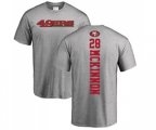 San Francisco 49ers #28 Jerick McKinnon Ash Backer T-Shirt