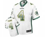 Green Bay Packers #4 Brett Favre Elite White Drift Fashion Football Jersey