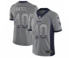 Dallas Cowboys #40 Bill Bates Limited Gray Rush Drift Fashion NFL Jersey