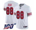 San Francisco 49ers #88 Garrett Celek Limited White Rush Vapor Untouchable 100th Season Football Jersey