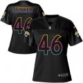Women Jacksonville Jaguars #46 Carson Tinker Game Black Fashion NFL Jersey