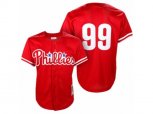 Philadelphia Phillies #99 Mitch Williams Replica Red Throwback MLB Jersey