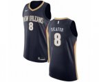 New Orleans Pelicans #8 Jahlil Okafor Authentic Navy Blue NBA Jersey - Icon Edition