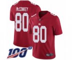 New York Giants #80 Phil McConkey Red Limited Red Inverted Legend 100th Season Football Jersey