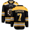 Boston Bruins #7 Phil Esposito Authentic Black Home Fanatics Branded Breakaway NHL Jersey
