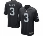 Oakland Raiders #3 Drew Kaser Game Black Team Color Football Jersey