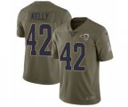 Los Angeles Rams #42 John Kelly Limited Olive 2017 Salute to Service Football Jersey