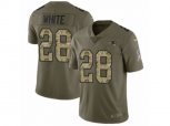 New England Patriots #28 James White Limited Olive Camo 2017 Salute to Service NFL Jersey
