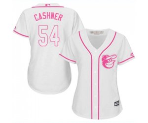 Women\'s Baltimore Orioles #54 Andrew Cashner Replica White Fashion Cool Base Baseball Jersey