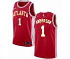 Atlanta Hawks #1 Justin Anderson Swingman Red NBA Jersey Statement Edition