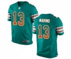 Miami Dolphins #13 Dan Marino Elite Aqua Green Alternate Drift Fashion Football Jersey
