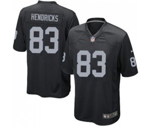 Oakland Raiders #83 Ted Hendricks Game Black Team Color Football Jersey