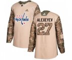 Washington Capitals #27 Alexander Alexeyev Authentic Camo Veterans Day Practice NHL Jersey