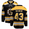 Boston Bruins #43 Danton Heinen Authentic Black Home Fanatics Branded Breakaway NHL Jersey
