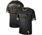 St. Louis Cardinals #13 Matt Carpenter Authentic Black Gold Fashion Baseball Jersey