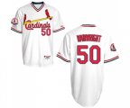 St. Louis Cardinals #50 Adam Wainwright Replica White 1982 Turn Back The Clock Baseball Jersey