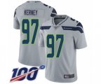 Seattle Seahawks #97 Patrick Kerney Grey Alternate Vapor Untouchable Limited Player 100th Season Football Jersey